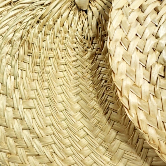 Philippines Hand Crafted Pack of 5 Beige Raffia Fan Laua Celebrations - Picture 7 of 14